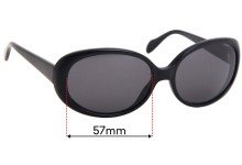 Sunglass Fix Replacement Lenses for Oliver Peoples Oval - 57mm Wide
