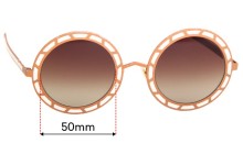 Sunglass Fix Replacement Lenses for Pared  Sonny & Cher  - 50mm Wide