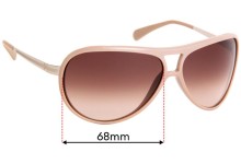 Sunglass Fix Replacement Lenses for Police S8383 - 68mm Wide