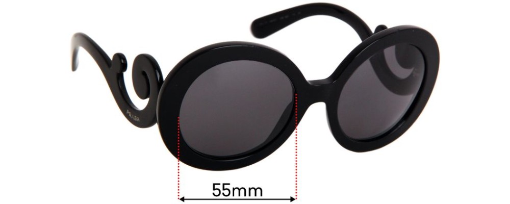 Prada SPR27N 55mm Replacement Lenses by Sunglass Fix™