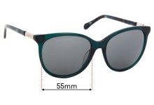 Sunglass Fix Replacement Lenses for Radley Nicole - 55mm Wide