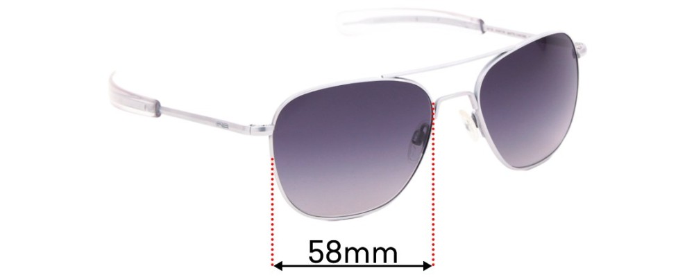 Sunglass Fix Replacement Lenses for Randolph Engineering AF135 - 58mm Wide