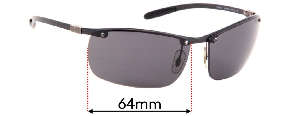 Ray Ban RB8306 Tech 64mm Replacement Lenses