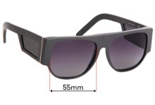 Sunglass Fix Replacement Lenses for Retro Super Future Sideviews - 55mm Wide