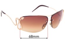 Sunglass Fix Replacement Lenses for Roberto Cavalli Maia 152S - 68mm Wide