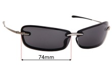 Sunglass Fix Replacement Lenses for Thierry Mugler  6536  - 74mm Wide