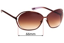 Sunglass Fix Replacement Lenses for Tom Ford Carla TF157 - 66mm Wide