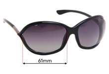 Sunglass Fix Replacement Lenses for Tom Ford Jennifer FT0008 - 61mm Wide
