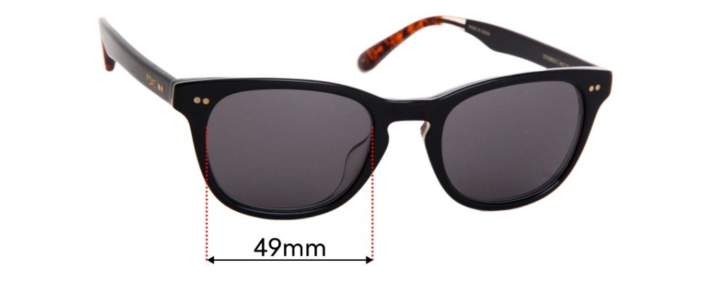 Sunglass Fix Replacement Lenses for Toms  Isa - 49mm Wide