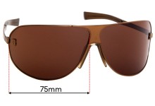 Sunglass Fix Replacement Lenses for Yves Saint Laurent YSL2122/S  - 75mm Wide