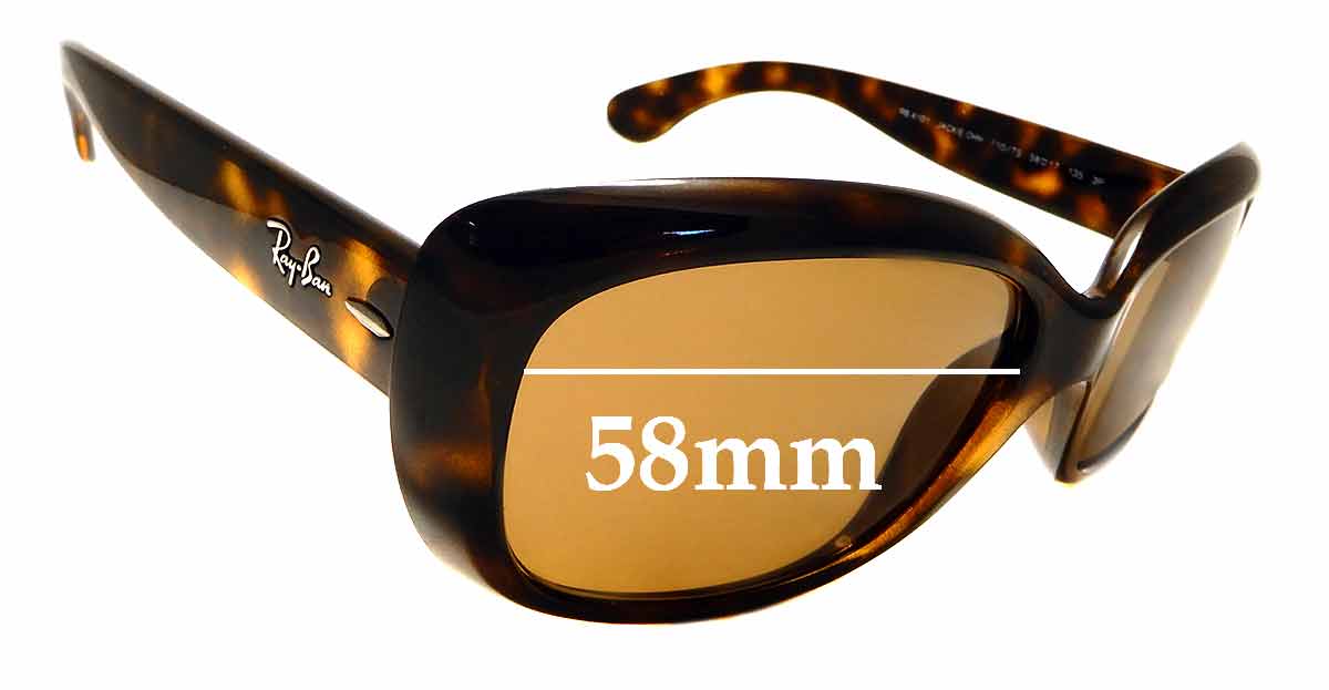Ray Ban RB4101 Jackie ohh 58mm Replacement Lenses