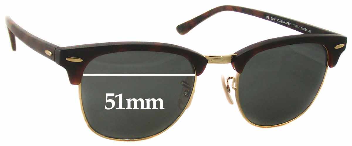 Ray Ban Clubmaster RB3016 Replacement 